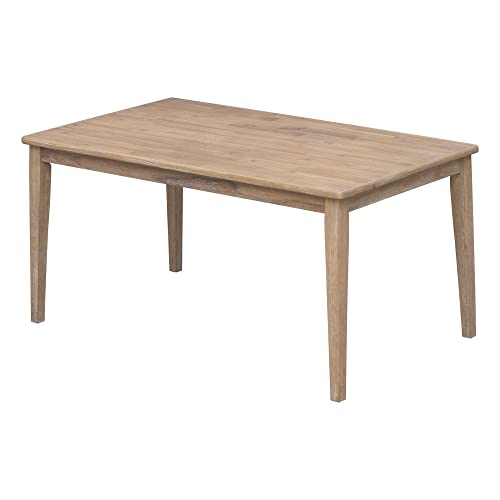 Harper & Bright Designs Kitchen Dining Table Set for 6, Classic and Traditional Style 6 - Piece Dining Set, Includes Dining Table, 4 Upholstered Chairs & Bench (Natural Wood Wash)