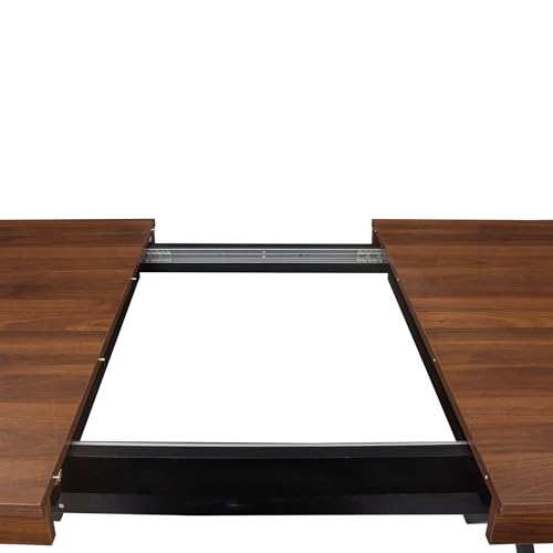 Boloni 59"-76" Extendable Dining Table for 4-8 Person, Space-Saving Folding Dining Table, Extra Long Transformer Table with Extension Leaves Holder, Walnut