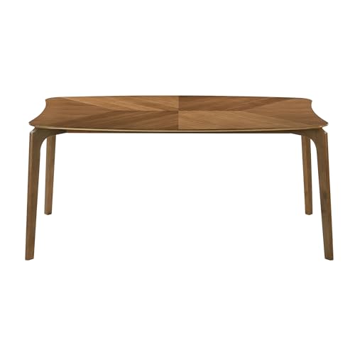 Armen Living Kalia Modern Wood Rectangular Dining Table, 63" x 33.5", Walnut