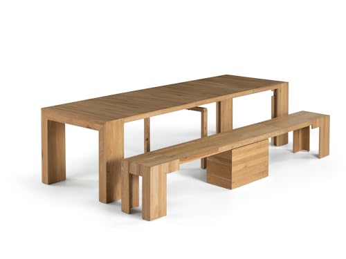 Transformer Table Dining Set Table + Bench (Natural)