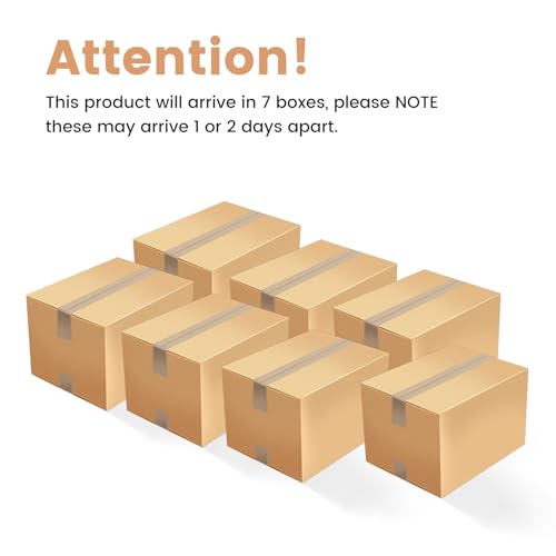 QEZEOM 86.61" Large Dining Table Set for 8, Modern Rectangular Wood Grain Dining Table with 8 Chair & Pedestal Base for Living Room, Office, Easy to Assemble, Dark Grey