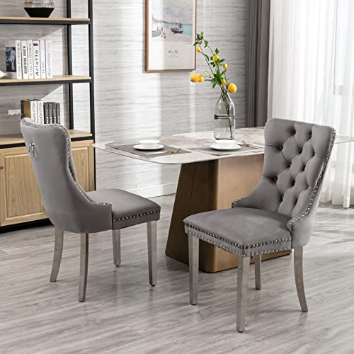 Marble 7 Piece Dining Table Set,70" Luxurious Kitchen Dining Table with Chair Set for 6 w/Silver Stainless Steel Pedestal and 6 Velvet Dining Chairs,Modern Marble Dining Room Table Set for Kitchen