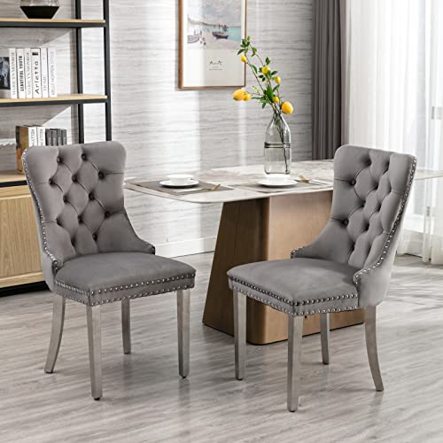 Marble 7 Piece Dining Table Set,70" Luxurious Kitchen Dining Table with Chair Set for 6 w/Silver Stainless Steel Pedestal and 6 Velvet Dining Chairs,Modern Marble Dining Room Table Set for Kitchen
