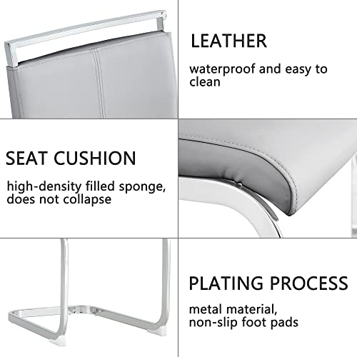 11 Piece Dining Table Set, 79" Marble Dining Table Set for 10, Marble Pattern MDF Dining Table Top and Base, 10 PU Leather Dining Chairs with Chrome Plated Metal Legs for Kitchen Dining Room.