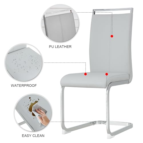 11 Piece Dining Table Set, 79" Marble Dining Table Set for 10, Marble Pattern MDF Dining Table Top and Base, 10 PU Leather Dining Chairs with Chrome Plated Metal Legs for Kitchen Dining Room.