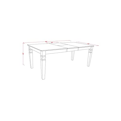 East West Furniture LGCL9-BLK-C 9 Piece Dining Room Table Set Includes a Rectangle Kitchen Table with Butterfly Leaf and 8 Linen Fabric Upholstered Dining Chairs, 42x84 Inch, Black