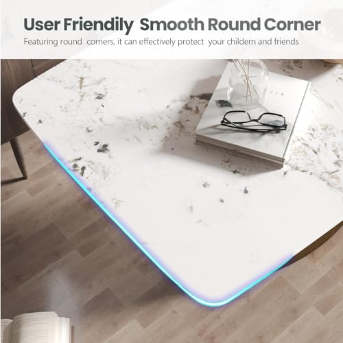 Modern Rectangle Marble Dining Table,63" Antique White Marble Sintered Stone Table Top,Rectangle Dining Room Table with Unique X-Shape Carbon Steel Pedestal Table for Kitchen/Living Room(Table Only)