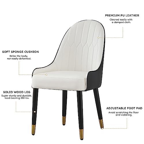 Runboll 7 Pieces Dining Table Set for 6 Modern 71" Sintered Stone Rectangular Dinner Table with 6 PU Leather Chairs Set for Kitchen Dining Room