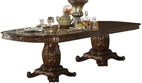 Kitchen Furniture Set 9pc Formal Dining Table Set Include 1 Dining Table, 6 Side Chairs and 2 Arm Chairs, 8-Person Solid Wood Extendable Dining Set (Cherry B)