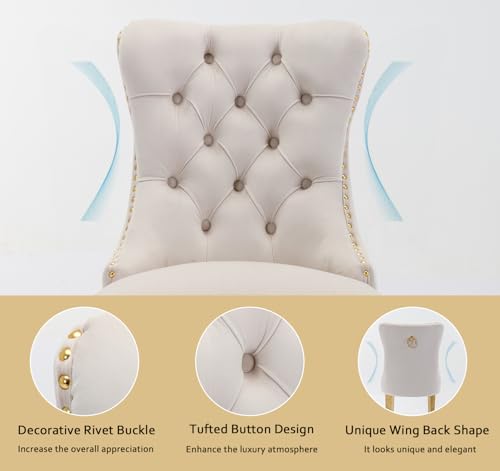 Gnrolaz 7 Pieces Dining Table Set, Luxurious Gold Dining Table and Chair Set for 6, 70inch Faux Marble Dining Room Table with 6 Dining Chairs, Dual-U Stainless Steel Base Kitchen Table for 6