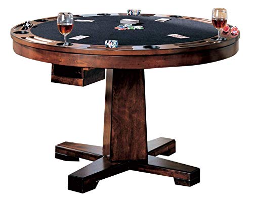 Coaster Home Furnishings Marietta 5-Piece Game Table Dining Set, Tobacco and Tan
