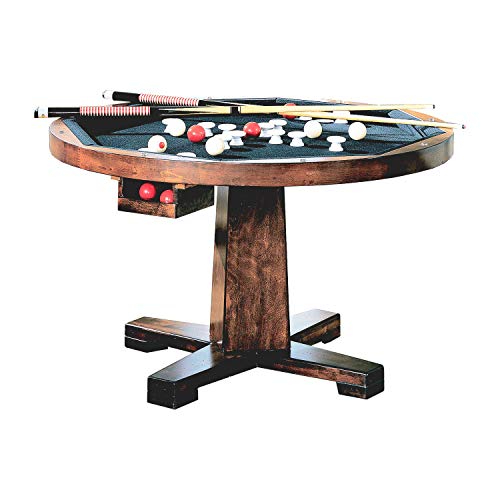 Coaster Home Furnishings Marietta 5-Piece Game Table Dining Set, Tobacco and Tan