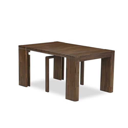 Luxe by East West Furniture - X12X1-008-04 - 13 Pieces Modern Dining Set contains an Extendable Rectangle Kitchen Table and 12 Stackable Dining Chairs, 39x120 Inch, Antique Walnut