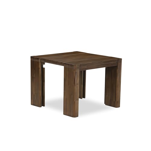 Luxe by East West Furniture - X12X1-008-04 - 13 Pieces Modern Dining Set contains an Extendable Rectangle Kitchen Table and 12 Stackable Dining Chairs, 39x120 Inch, Antique Walnut