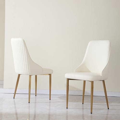 Montary 9 Piece Dining Table Set, Modern Dining Table Set of 8, Includes 59" D Marble Round Dining Table with Lazy Susan, 8 Cream White Dining Chairs for Home, Kitchen, Dining Room