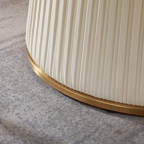 Leavader 9-Pcs Round Dining Room Table Set, Luxury Lazy Susan Dining Table Set of 8, Modern Sintered Stone Dining Table with Soft Outer-Skin Base, 59" D Faux Marble Dining Table Set for Home Kitchen