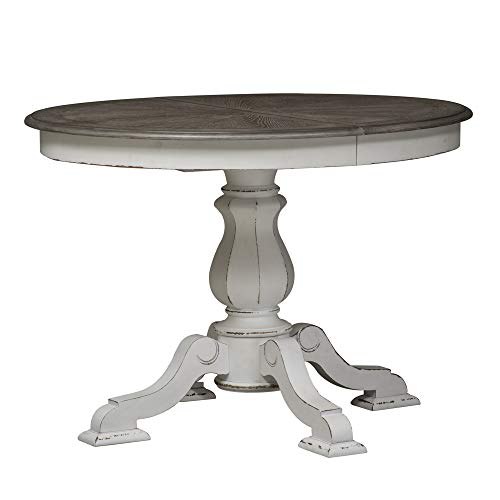 Liberty Furniture INDUSTRIES Magnolia Manor Opt 5 Piece Pedestal Table Set, W0 x D0 x H0, Antique White