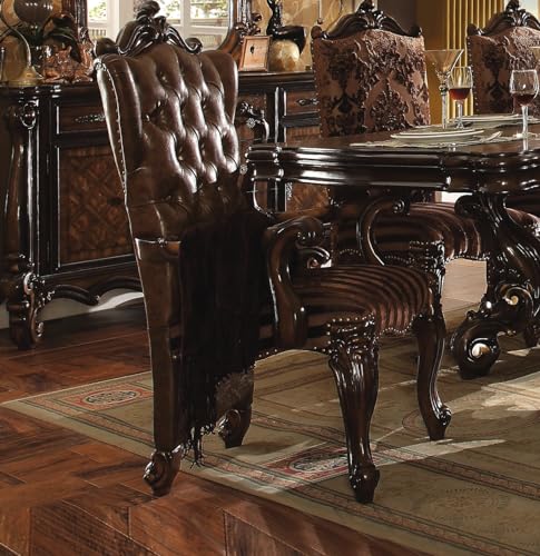 Kitchen Furniture Set 9pc Formal Dining Table Set Include 1 Extendable Dining Table, 6 Side Chairs and 2 Arm Chairs, 8-Person Dining Set, Set for 6-8 People (Cherry Oak)