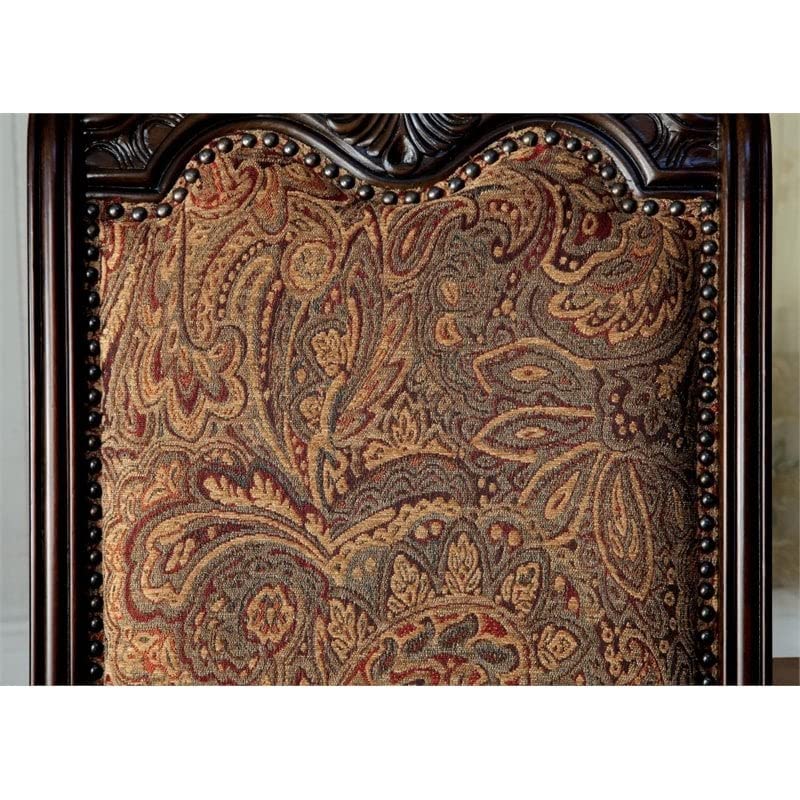 Furniture of America Ramsaran Wood 7-Piece Dining Table Set in Brown Cherry