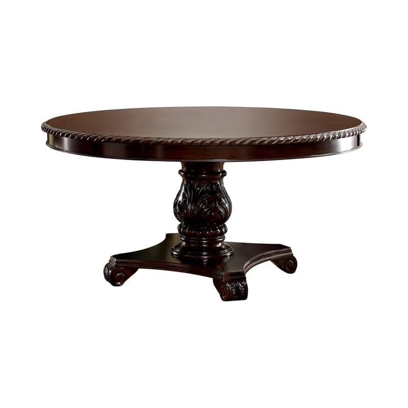 Furniture of America Ramsaran Wood 7-Piece Dining Table Set in Brown Cherry