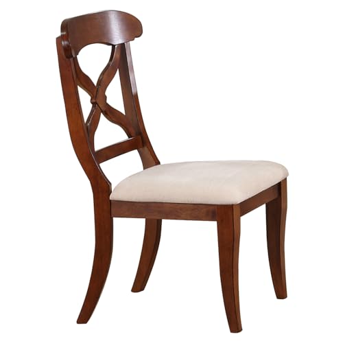 HomeStock Art Deco Dreams 5 Piece 48" Round Or 66" Oval Extendable Dining Set, Butterfly Leaf Table, Chestnut Brown, Seats 6-48 x 66 x 30 inches