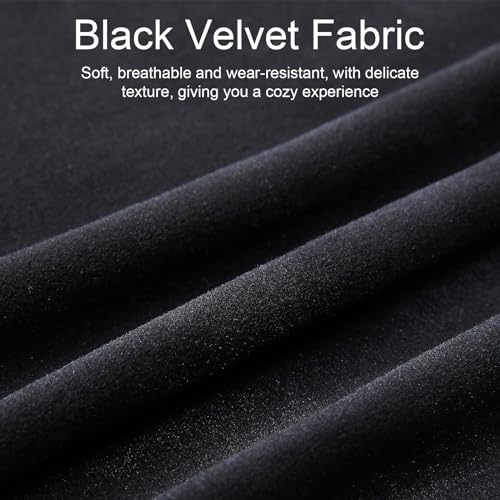 Anewsun Luxury Dining Table Set for 4, 5 Piece Gold Dining Room Table Set with 63 Inch Glass Dining Table and Black Velvet Upholstered Dining Chairs Set of 4 for Dining Room, Kitchen, Living Room