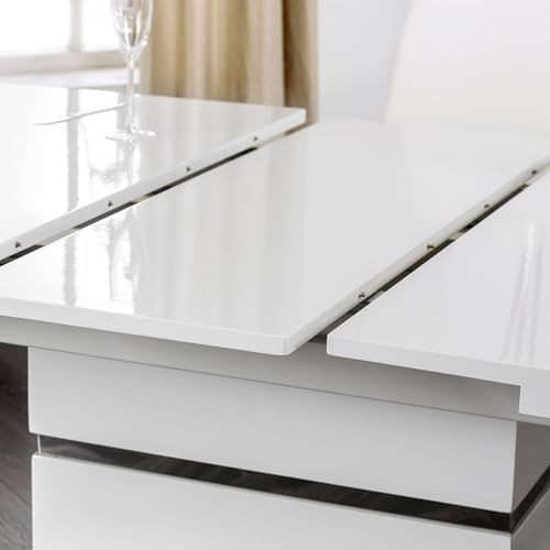 Furniture of America Verdell Metal 7-Piece Dining Table Set in White