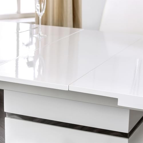 Furniture of America Verdell Metal 7-Piece Dining Table Set in White