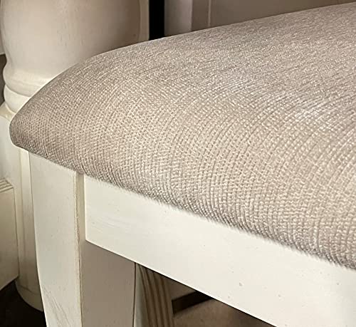 Sunset Trading Andrews 7 Piece 48" Round or 66" Oval Extendable Butterfly Leaf Antique White and Chestnut Brown | Seats 6 Dining Room Sets, Two Size Extension Table