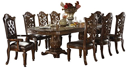 Acme Vendome Casual Dining Room Set with Dining Table, Side Chair and Arm Chair