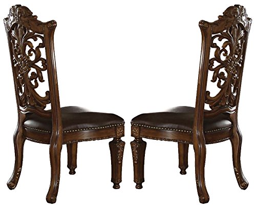 Acme Vendome Casual Dining Room Set with Dining Table, Side Chair and Arm Chair