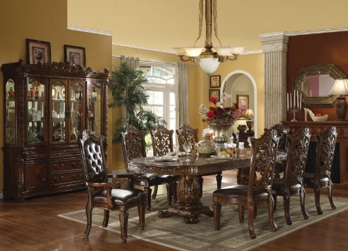 Acme Vendome Casual Dining Room Set with Dining Table, Side Chair and Arm Chair
