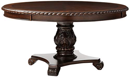 24/7 Shop at Home Starner Traditional Tufted Dining Table, 7-Piece Set, Brown Cherry