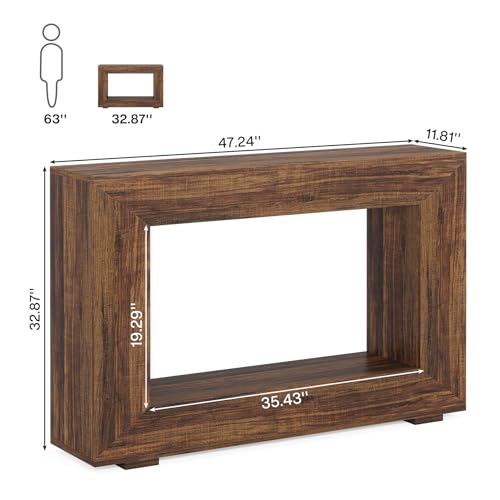 Tribesigns 47" Farmhouse Console Table with Storage