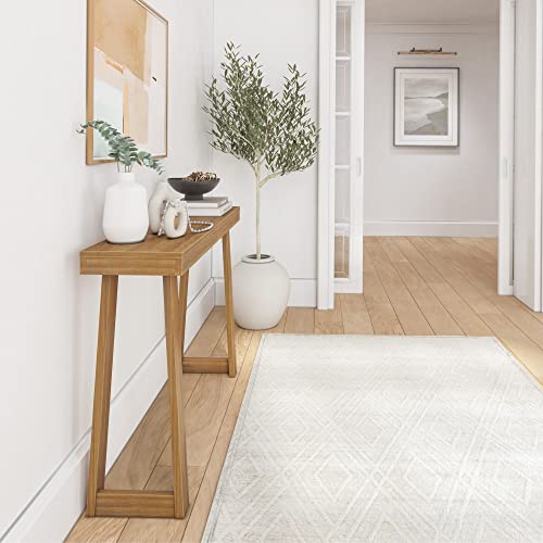 Solid Wood Console Table - 46.25 Inch Pecan