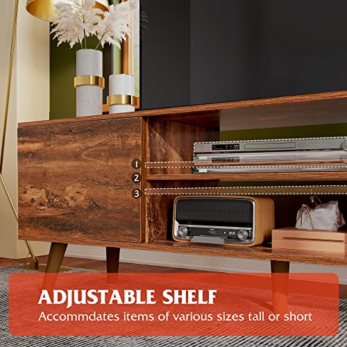 Mid Century Modern TV Stand with Storage