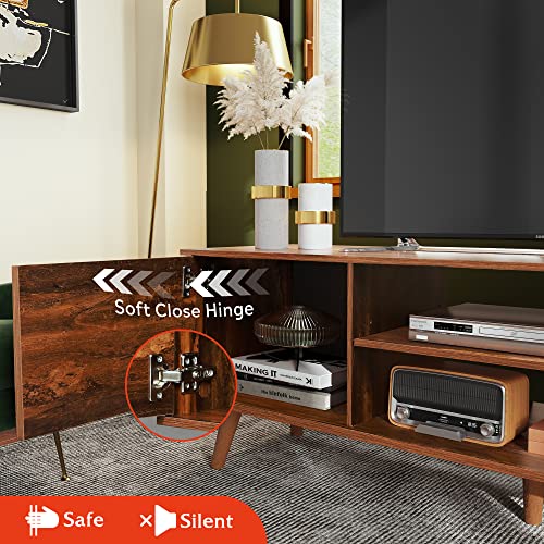 Mid Century Modern TV Stand with Storage