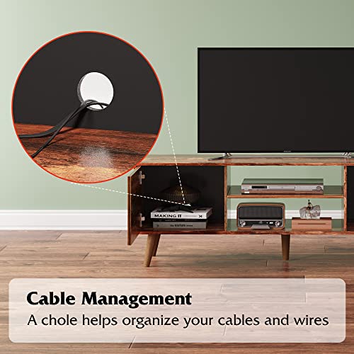 Mid Century Modern TV Stand with Storage