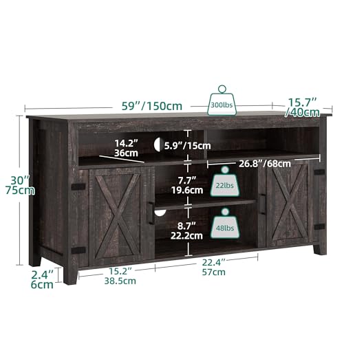 YITAHOME Farmhouse TV Stand for 65-Inch TVs