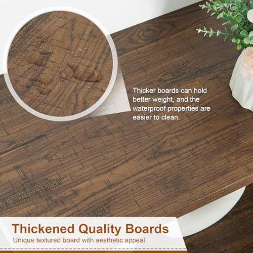 Rustic Industrial Entryway Console Table with Storage