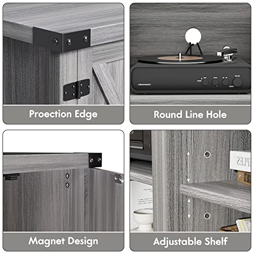 Modern Farmhouse TV Stand with Barn Doors