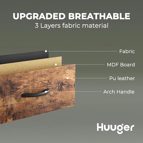 Rustic Brown TV Stand with LED Lights and Outlets