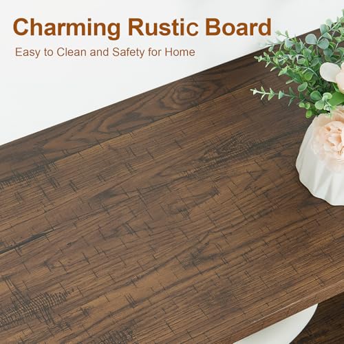 HOMBAZAAR Industrial Entryway Console Table with Storage