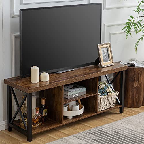 Rustic Brown TV Stand for 55-Inch TVs