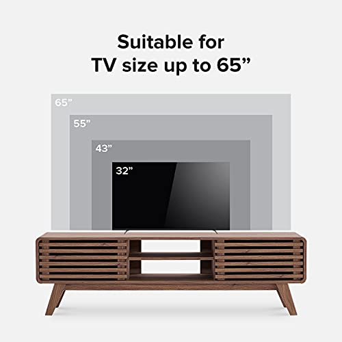 Mid Century Modern Walnut TV Stand for Living Room