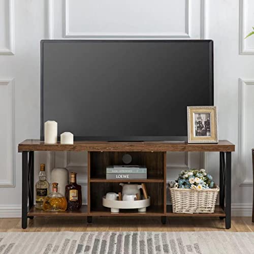 Rustic Brown TV Stand for 55-Inch TVs