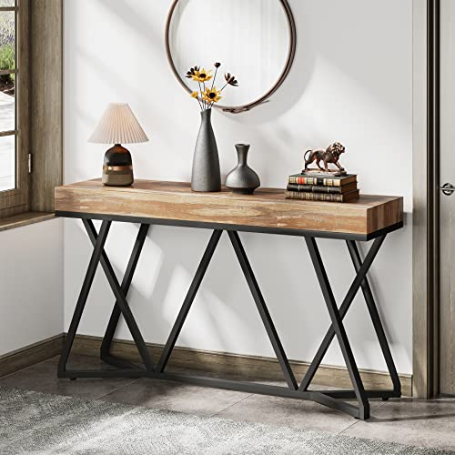 Tribesigns 55" Farmhouse Metal Base Console Table