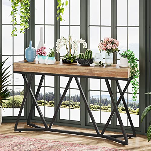 Tribesigns 55" Farmhouse Metal Base Console Table