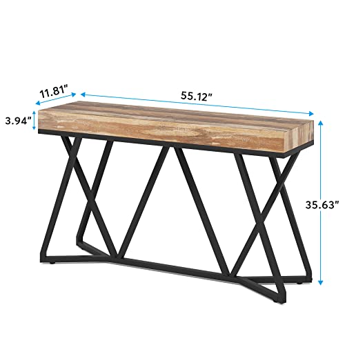 Tribesigns 55" Farmhouse Metal Base Console Table