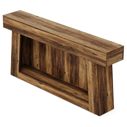 Rustic 63" Farmhouse Console Table with Storage